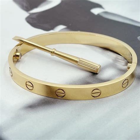 cartier love bracelet replica gold|cartier dupe bracelet etsy.